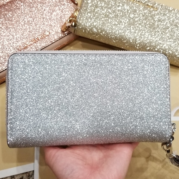 🚫SOLD🚫NWT MK GLITTER LEATHER PHONE WALLET - Picture 7 of 8